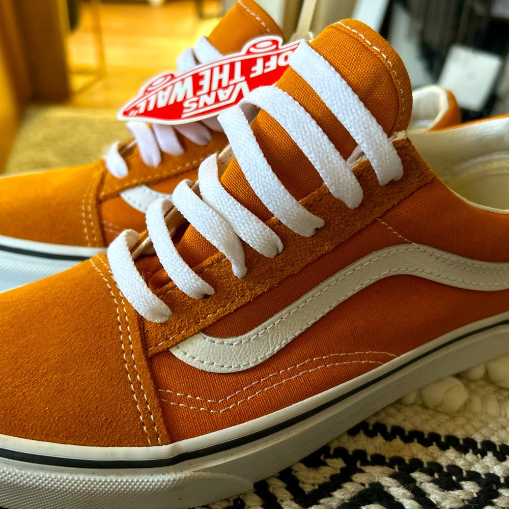 BURNT ORANGE VANS size 5